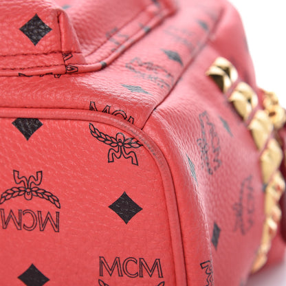 MCM Visetos Side Stud Small Stark Backpack Corail 10 of 11