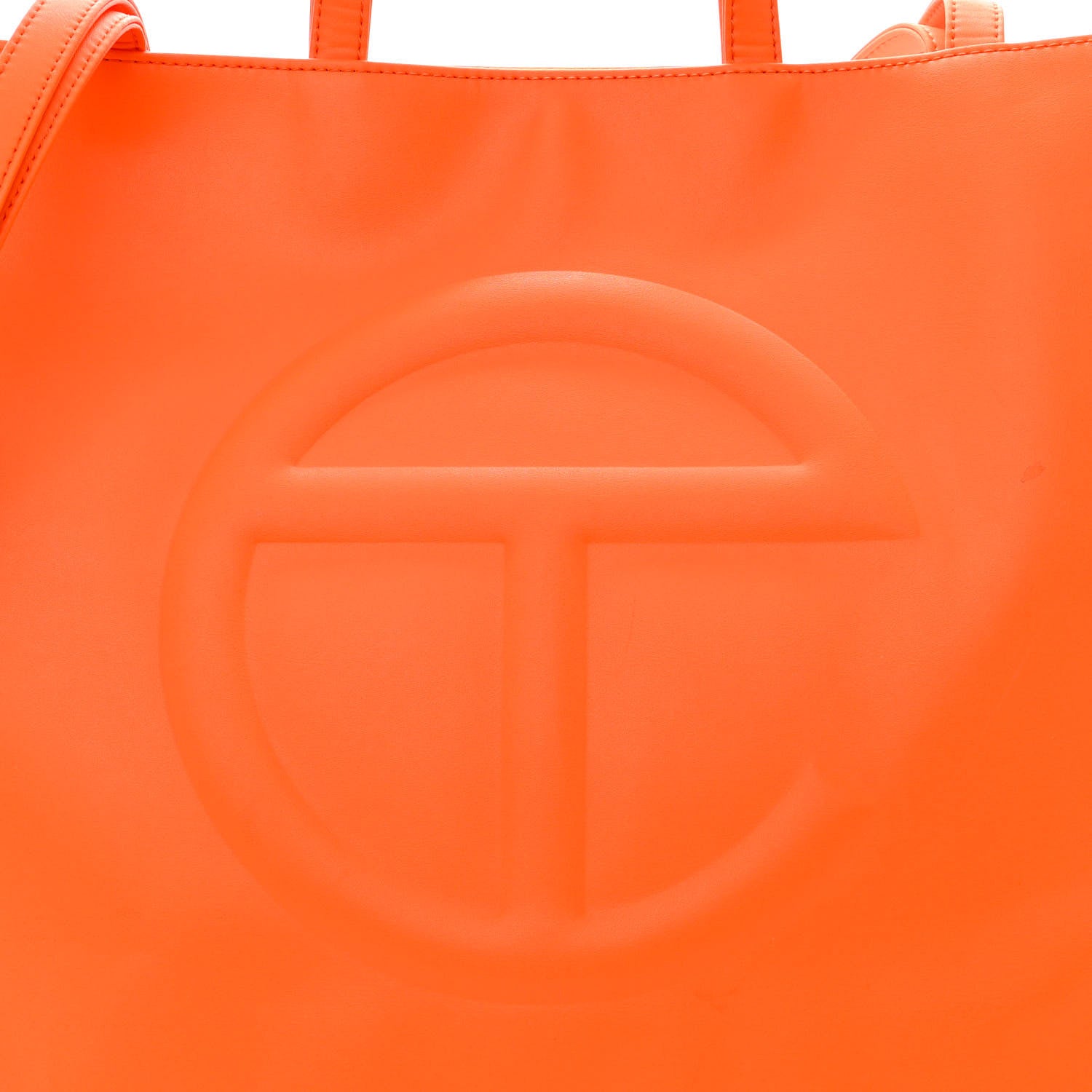 Telfar Vegan Leather Large Shopping Bag Orange 9 of 18