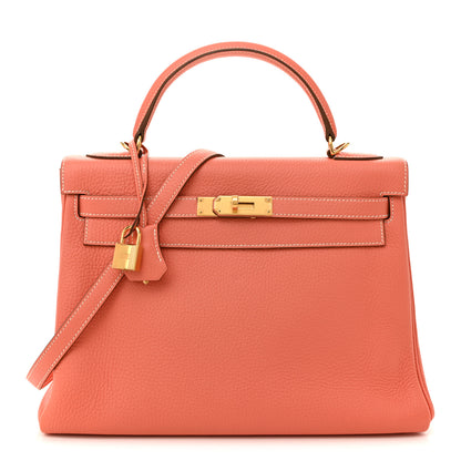 Hermes Togo Kelly Retourne 32 Crevette 1 of 10