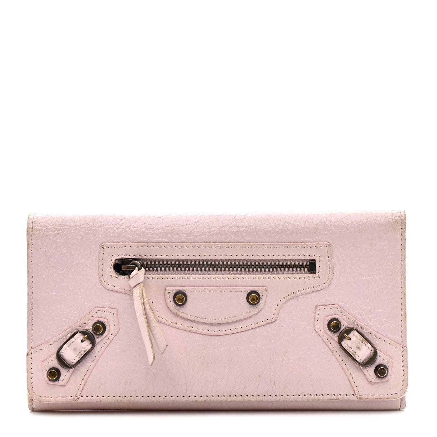 Balenciaga Agneau Classic Hardware Money Wallet Rose Poudre 1 of 12