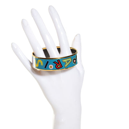 Hermes Enamel Printed Wide Tohu Bohu Bracelet 65 7 of 10