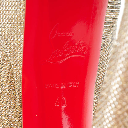 Christian Louboutin Glitter Fabric Altareva 160 Pumps 40 Gold 7 of 7