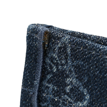 Christian Dior Denim Flowers Embroidered Medium Book Tote Blue 14 of 14