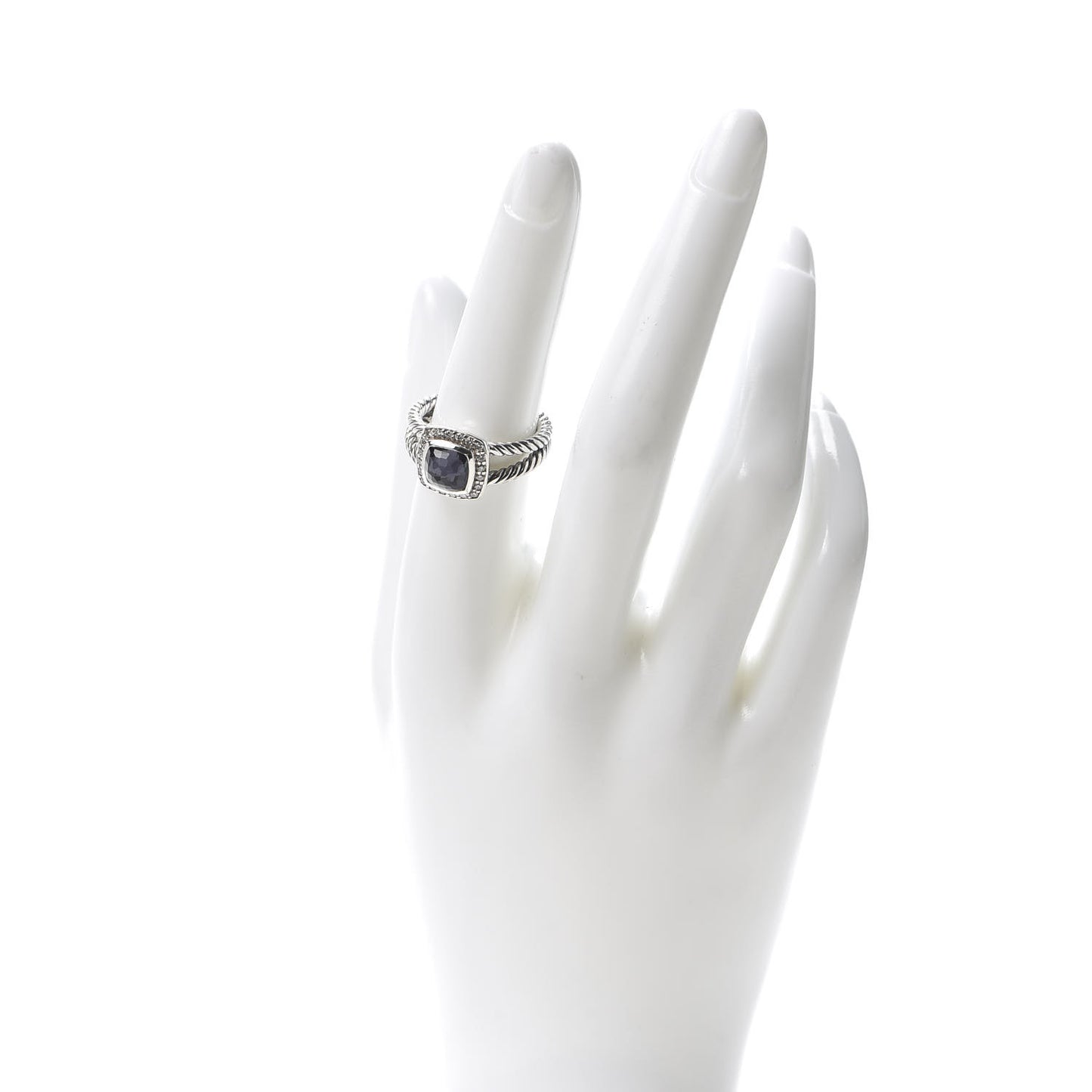 Sterling Silver Diamond Black Orchid 7mm Petite Albion Ring 54 7