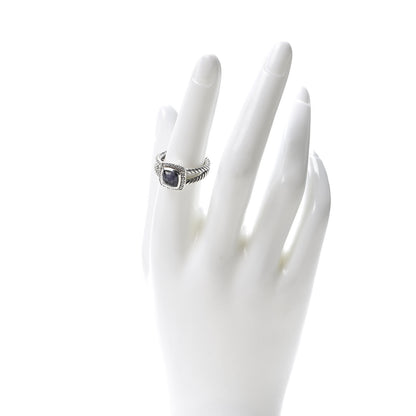 David Yurman Sterling Silver Diamond Black Orchid 7mm Petite Albion Ring 54 7 2 of 5
