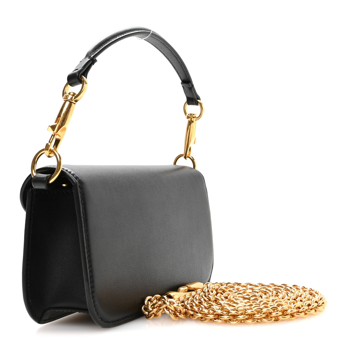 Valentino Garavani Calfskin Vlogo Small Loco Shoulder Bag Black 3 of 10