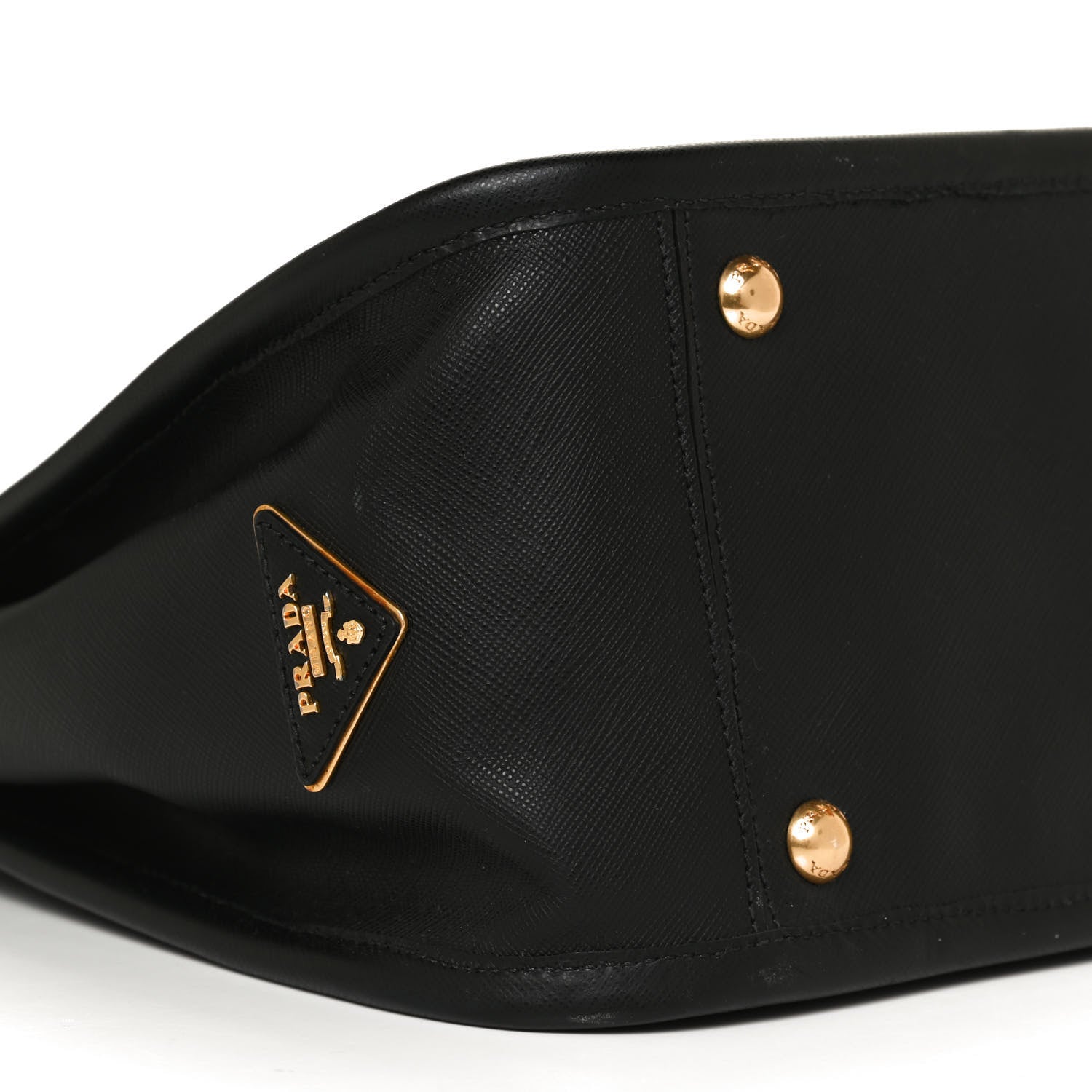 Prada Saffiano Lux Frame Satchel Black 12 of 13