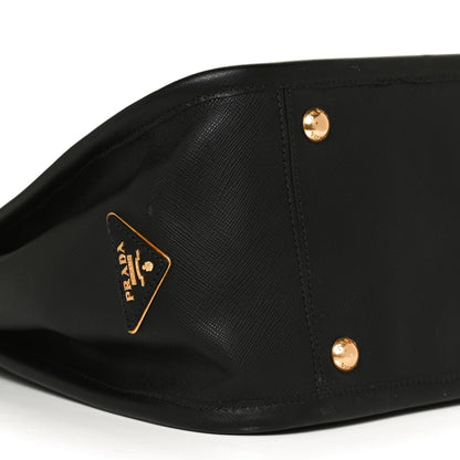 Prada Saffiano Lux Frame Satchel Black 12 of 13