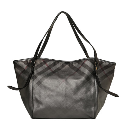 Burberry Smoked Nova Check Tote Anthracite 1 of 11