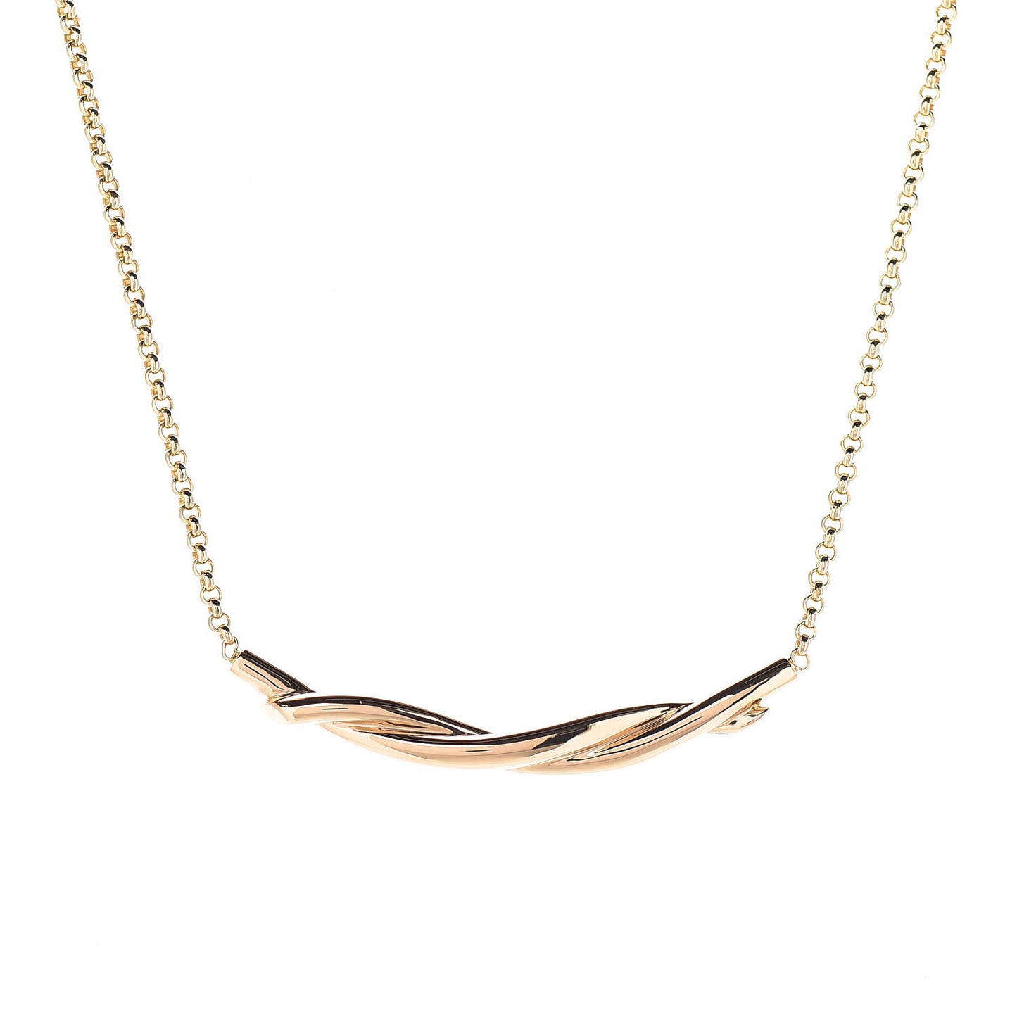 18K Yellow Gold Entrelaces Pendant Necklace