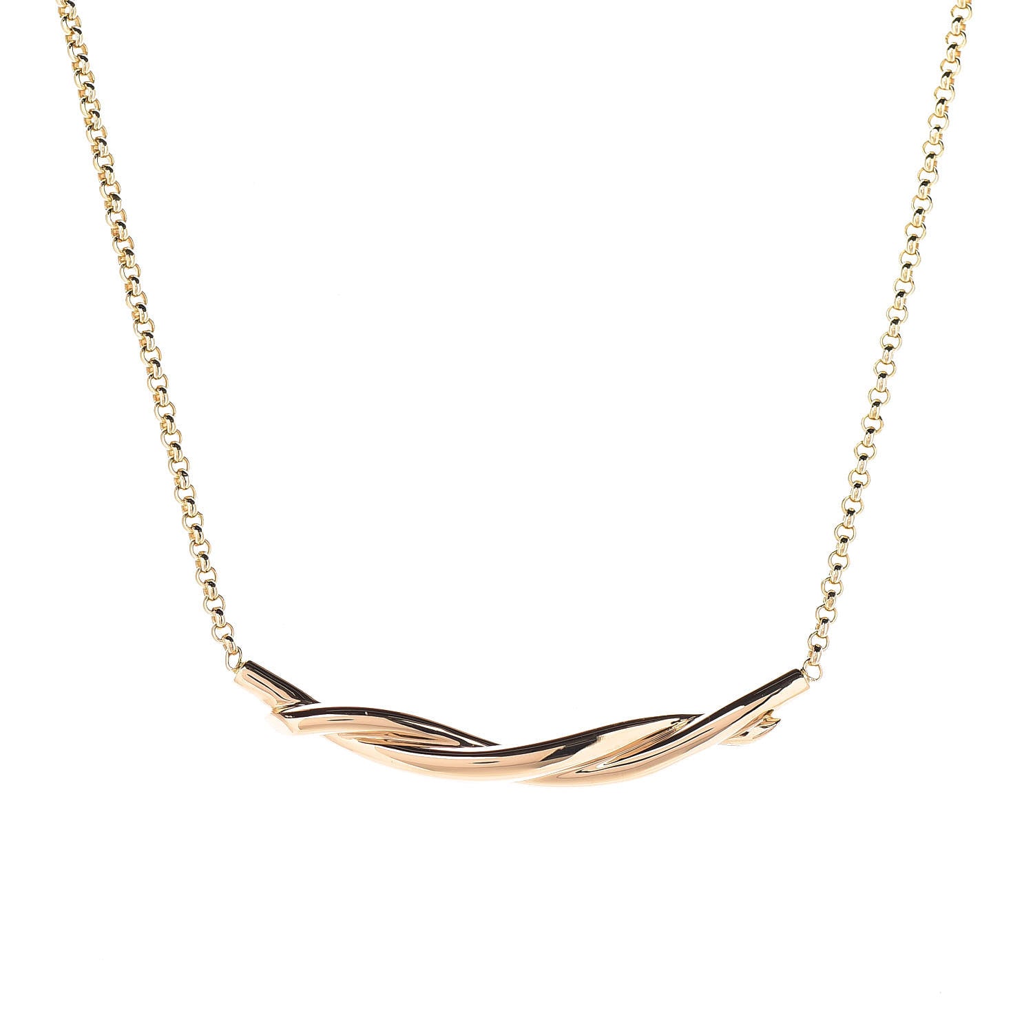 Cartier 18K Yellow Gold Entrelaces Pendant Necklace 4 of 7