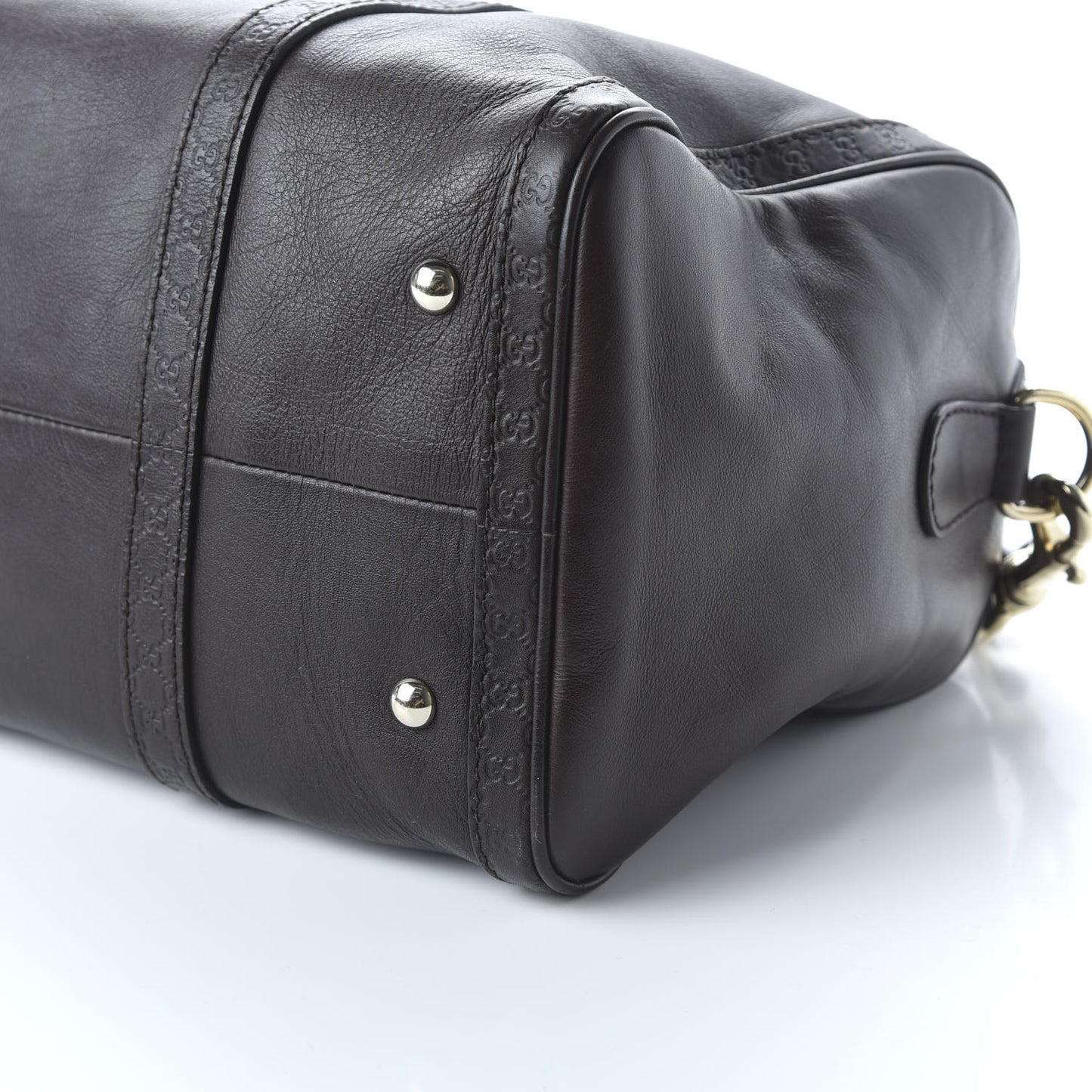 Calfskin Microguccissima Trim Medium Boston Brown
