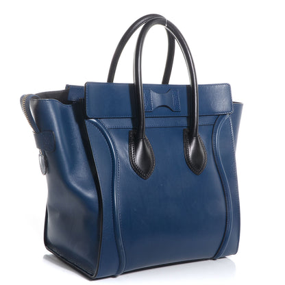 Celine Smooth Calfskin Mini Luggage Ocean Blue 3 of 9
