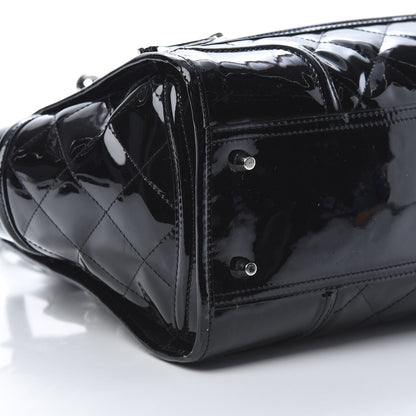 Burberry Patent Quilted Large Manor Tote Black 10 of 16