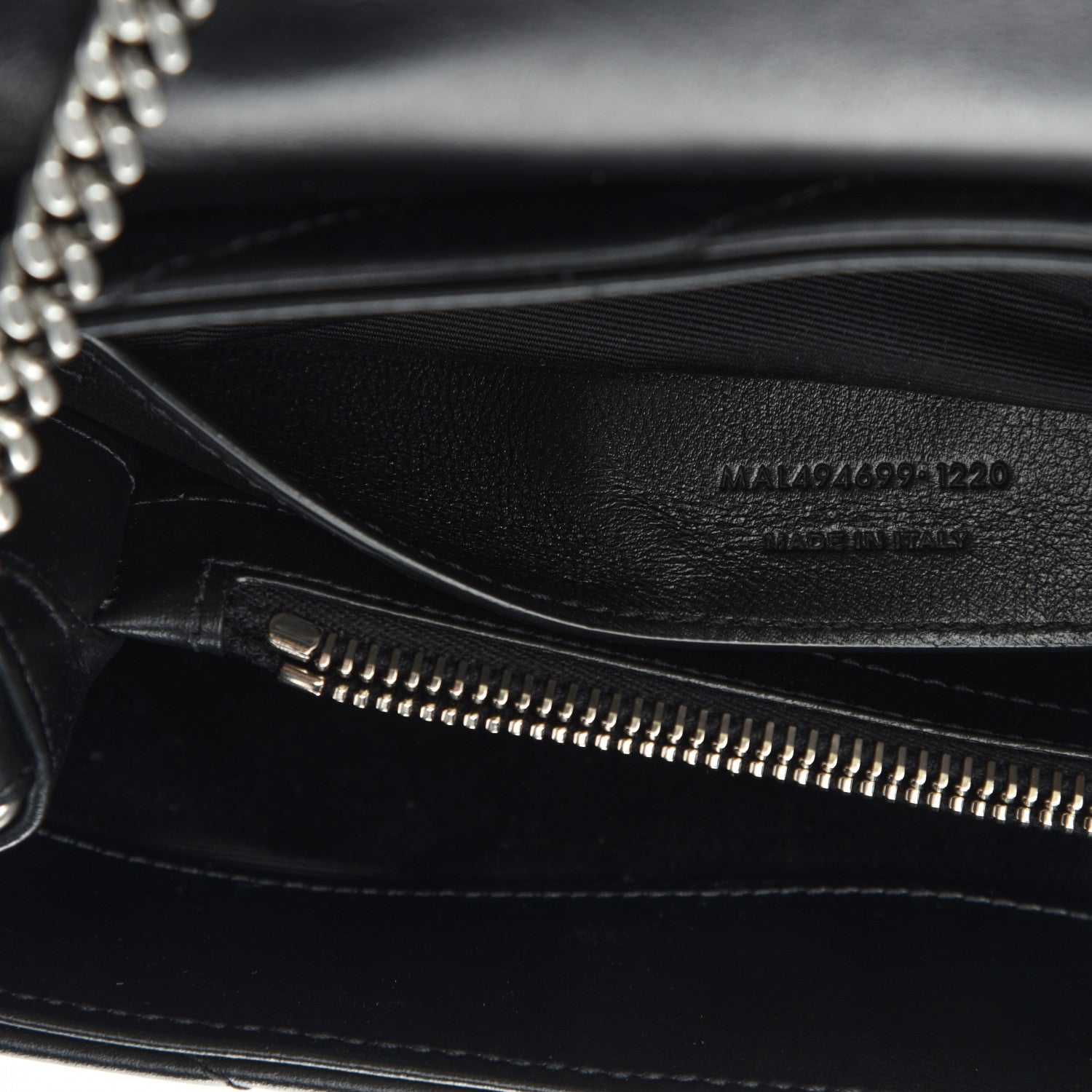 Saint Laurent Calfskin Y Quilted Monogram Small Loulou Chain Satchel Black 8 of 11