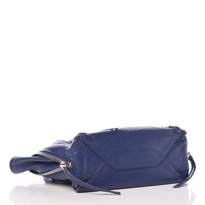 Balenciaga Calfskin Papier Mini A4 Zip Around Tote Bleu Mineral 4 of 9