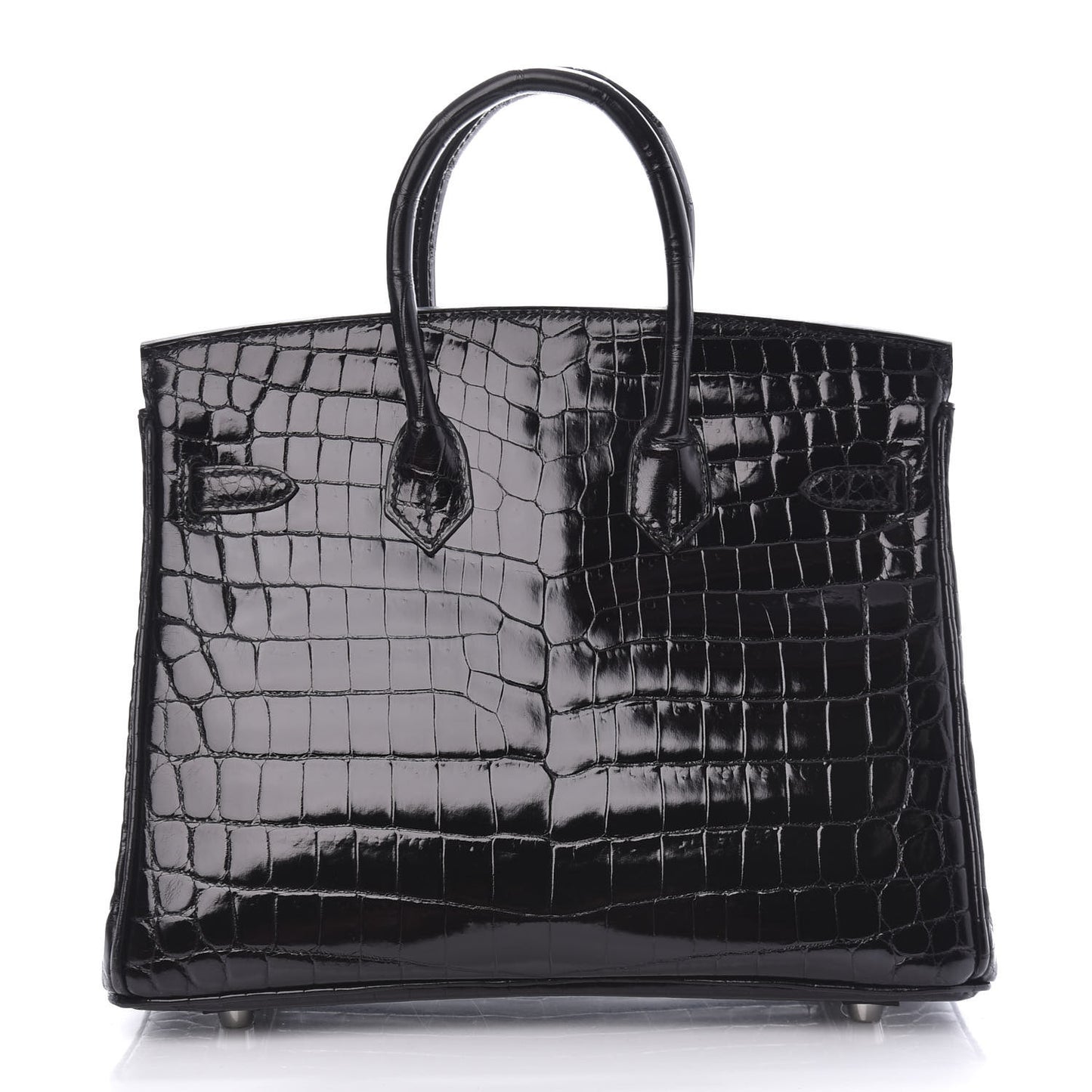 Shiny Niloticus Crocodile Birkin 25 Black