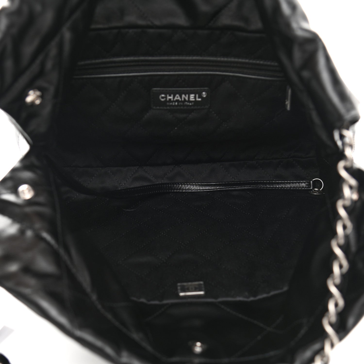 Chanel Shiny Calfskin Quilted Small Chanel 22 Black 6 of 11