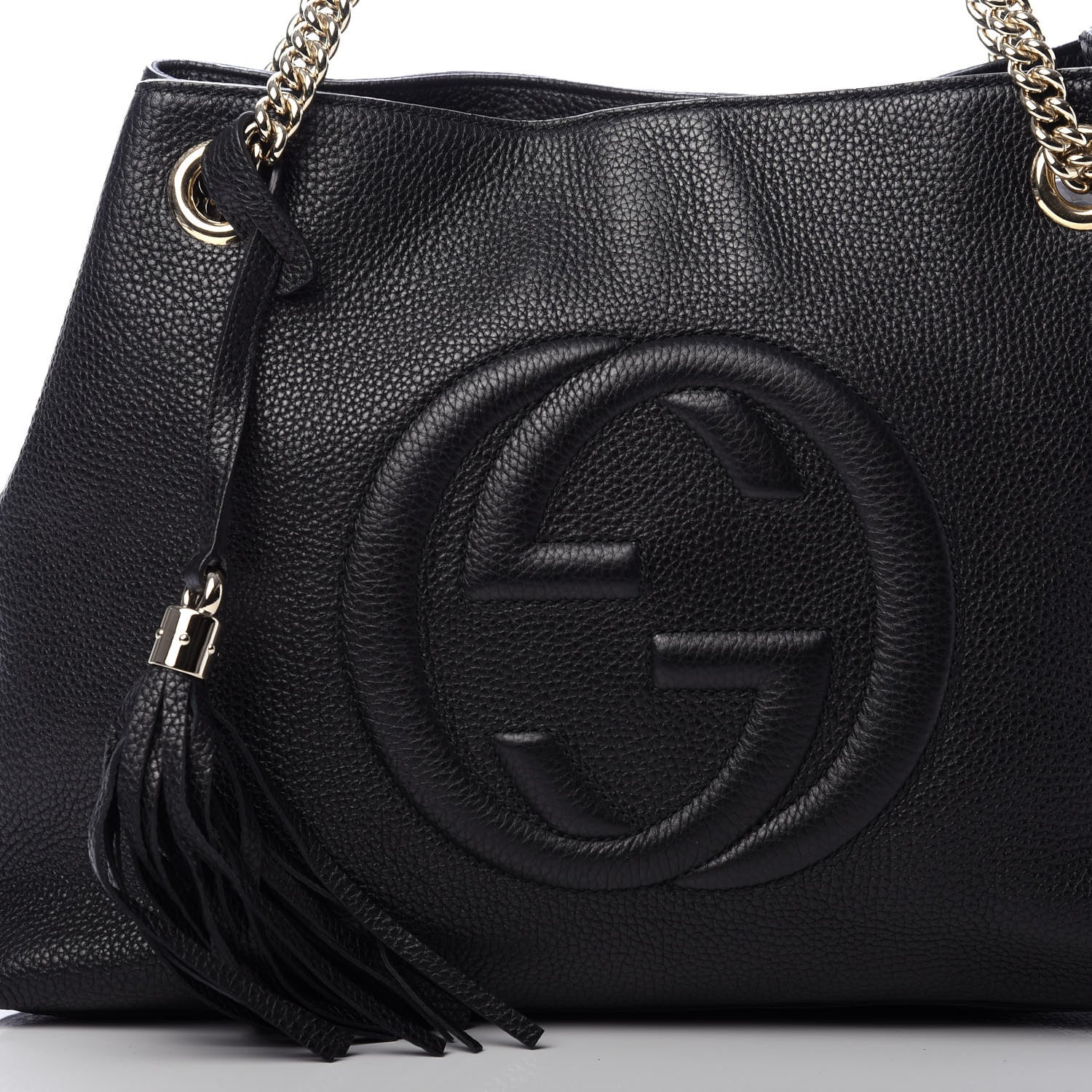 Gucci Pebbled Calfskin Medium Soho Chain Shoulder Bag Black 13 of 13