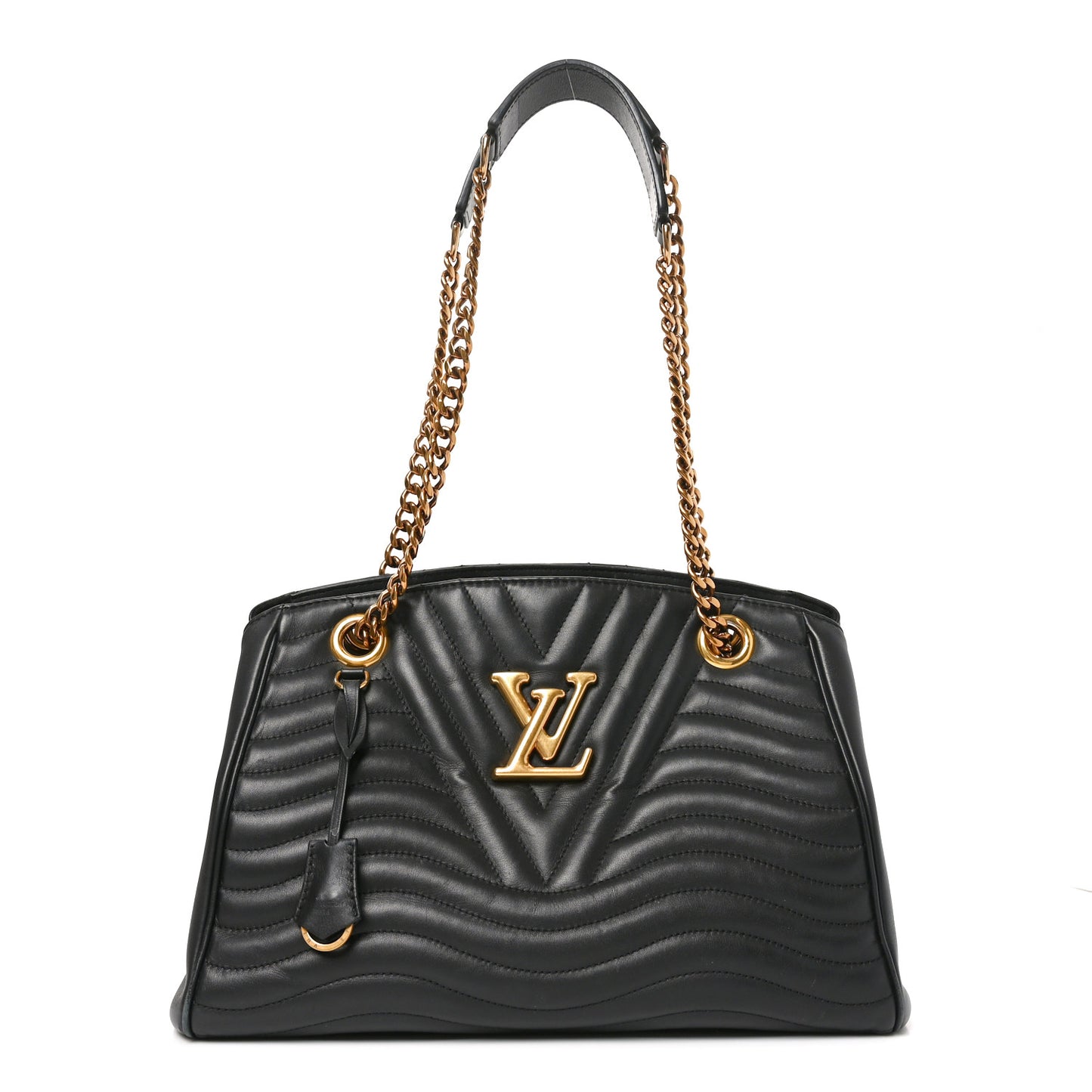 Calfskin New Wave Chain Tote Black