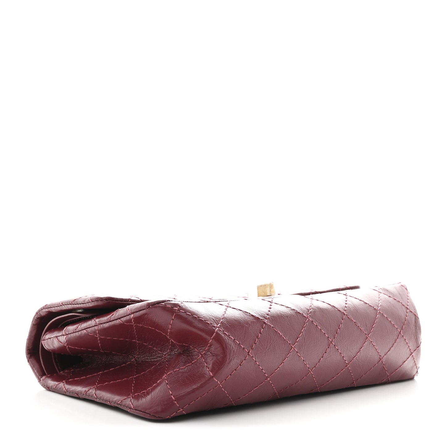 Aged Calfskin Quilted 2.55 Reissue 225 Flap Burgundy