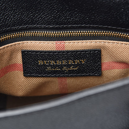 Burberry Soft Grain Calfskin Small Buckle Tote Black 7 of 12