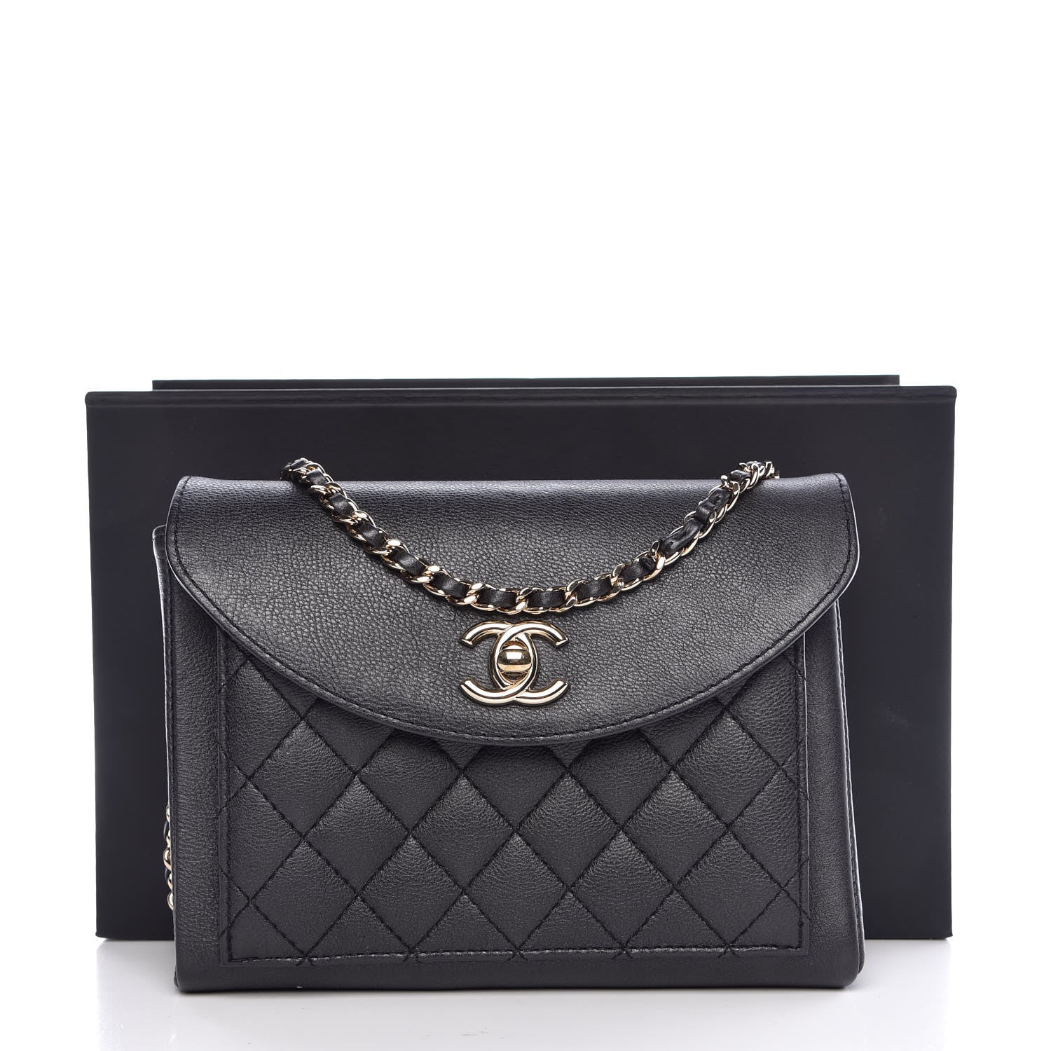 Chanel Calfskin Quilted Smart Pocket Crossbody Bag Black 8 of 8