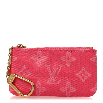 Louis Vuitton Monogram Origine Lin Key Pouch Rose Ruban 3 of 9