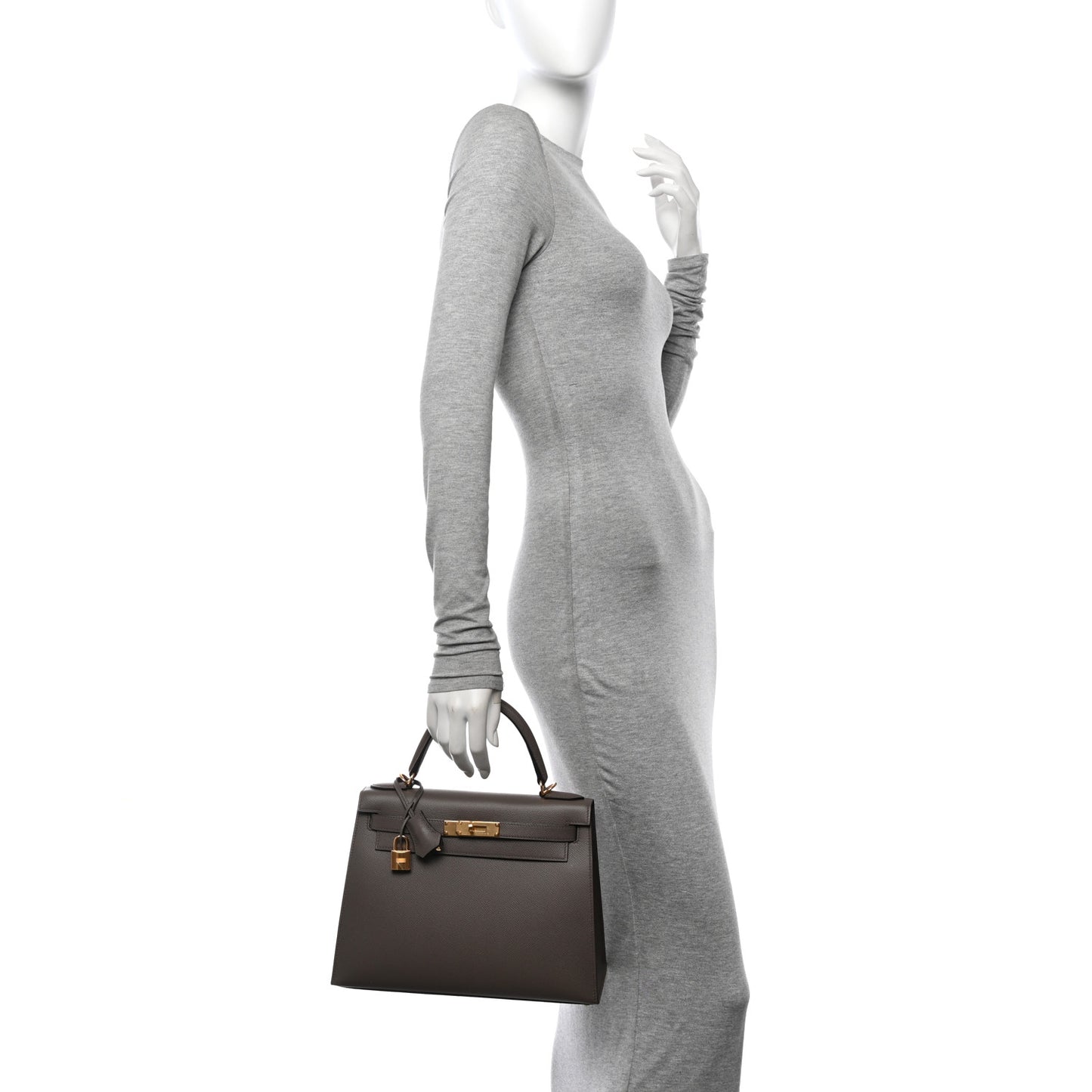 Epsom Kelly Sellier 28 Gris Etain