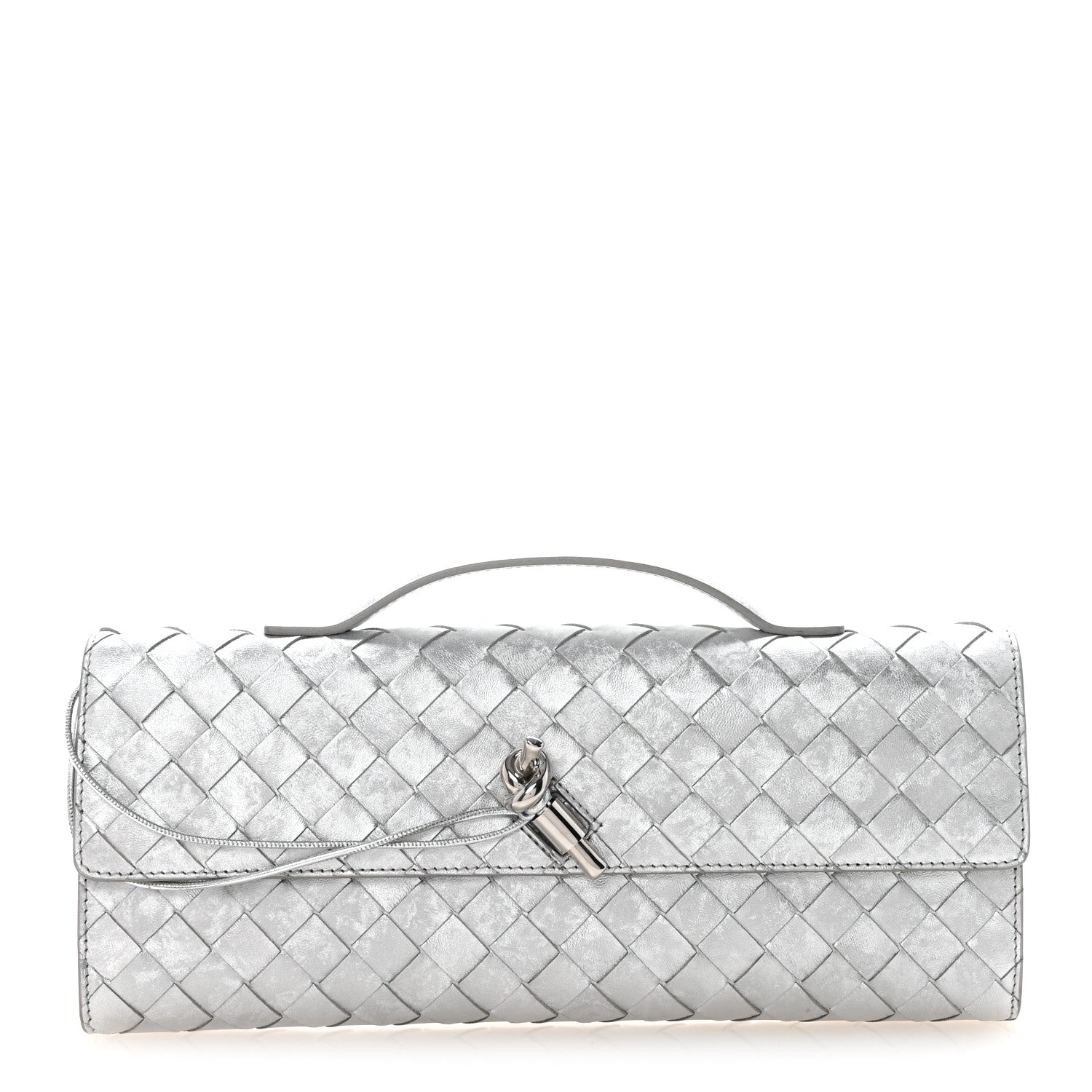 Bottega Veneta Metallic Lambskin Intrecciato Long Andiamo Top Bottega Veneta Metallic Lambskin Intrecciato Long Andiamo Top
