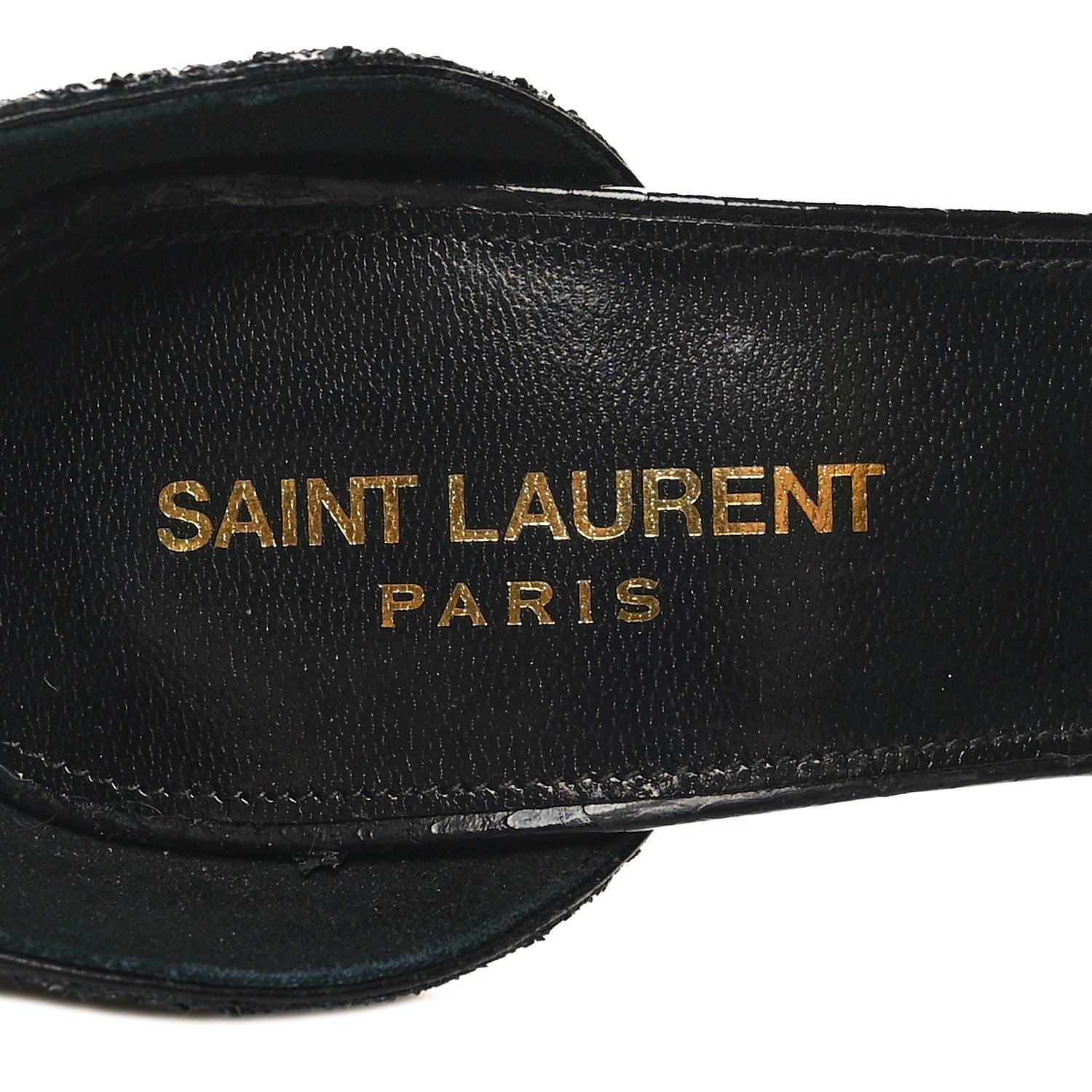 Saint Laurent Glitter Opyum 85 Sandals 38 Black 8 of 8