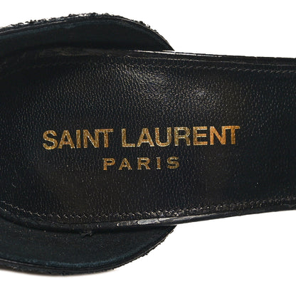 Saint Laurent Glitter Opyum 85 Sandals 38 Black 8 of 8