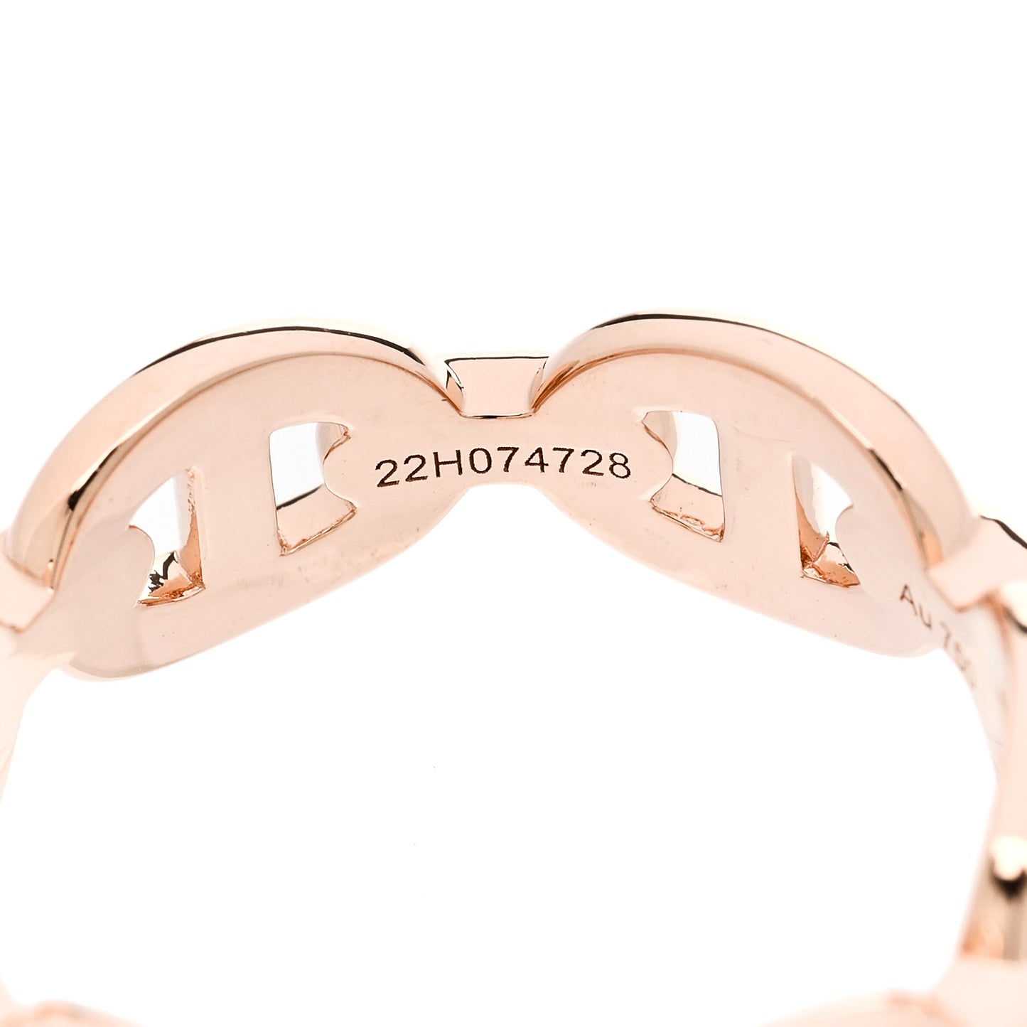 18K Rose Gold PM Chaine D'Ancre Enchainee Ring 49 5