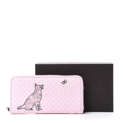Bottega Veneta Nappa Intrecciato Zip Around Wallet Dragee 7 of 7