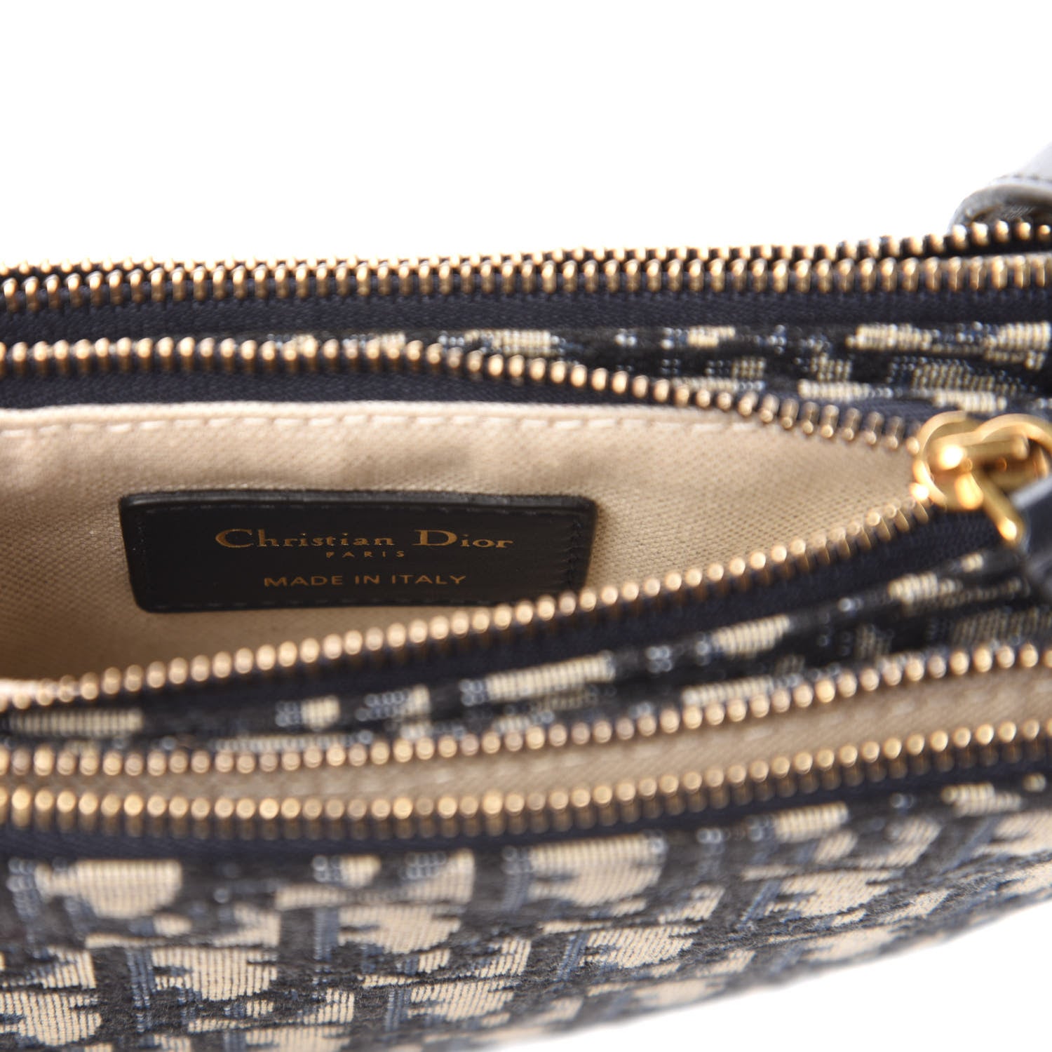 Christian Dior Oblique Saddle Pouch With Strap Navy Blue 8 of 10