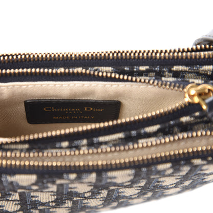 Christian Dior Oblique Saddle Pouch With Strap Navy Blue 8 of 10