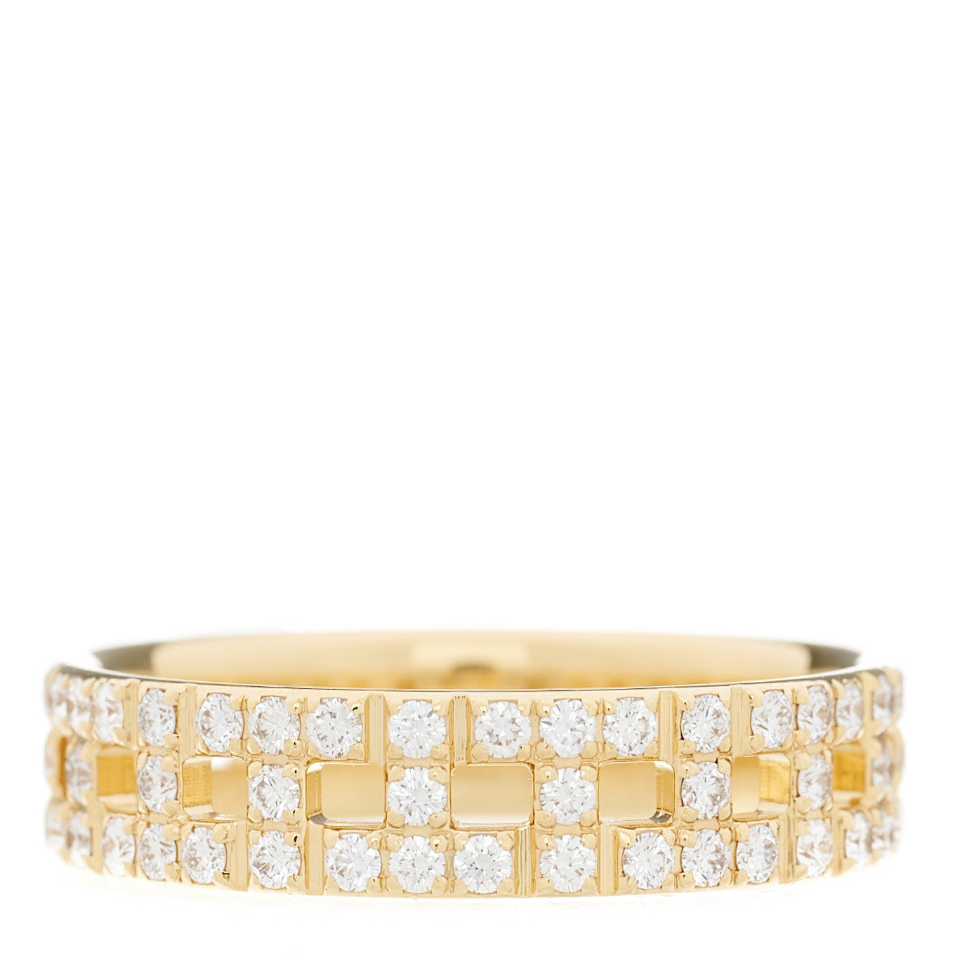 18K Yellow Gold Diamond T True Wide Ring 65 11