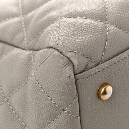 Chanel Caviar Quilted Large Coco Handle Shopping Tote Grey 11 of 13