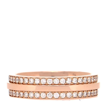 Tiffany 18K Rose Gold Diamond Narrow T Two Pave Ring 47 4 3 of 4