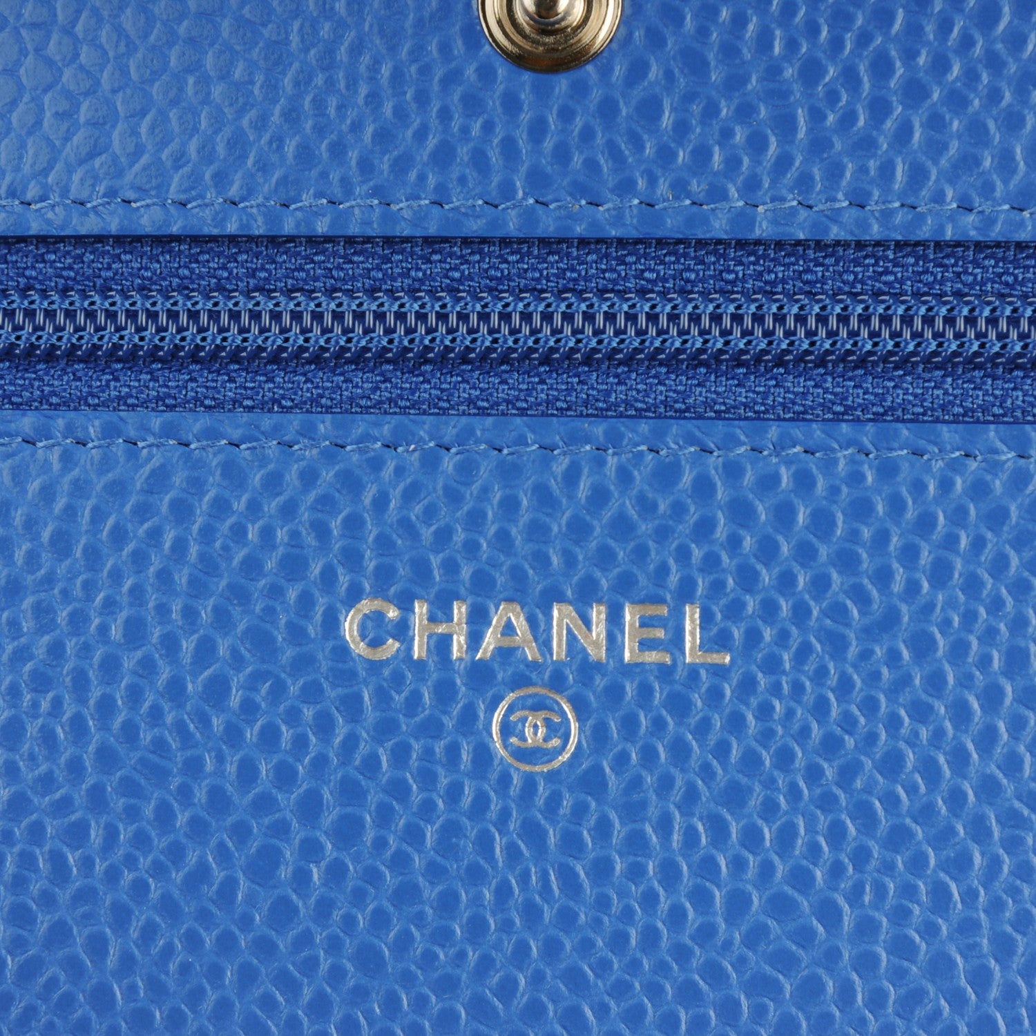 Chanel Caviar Quilted Wallet On Chain WOC Blue 6 of 8