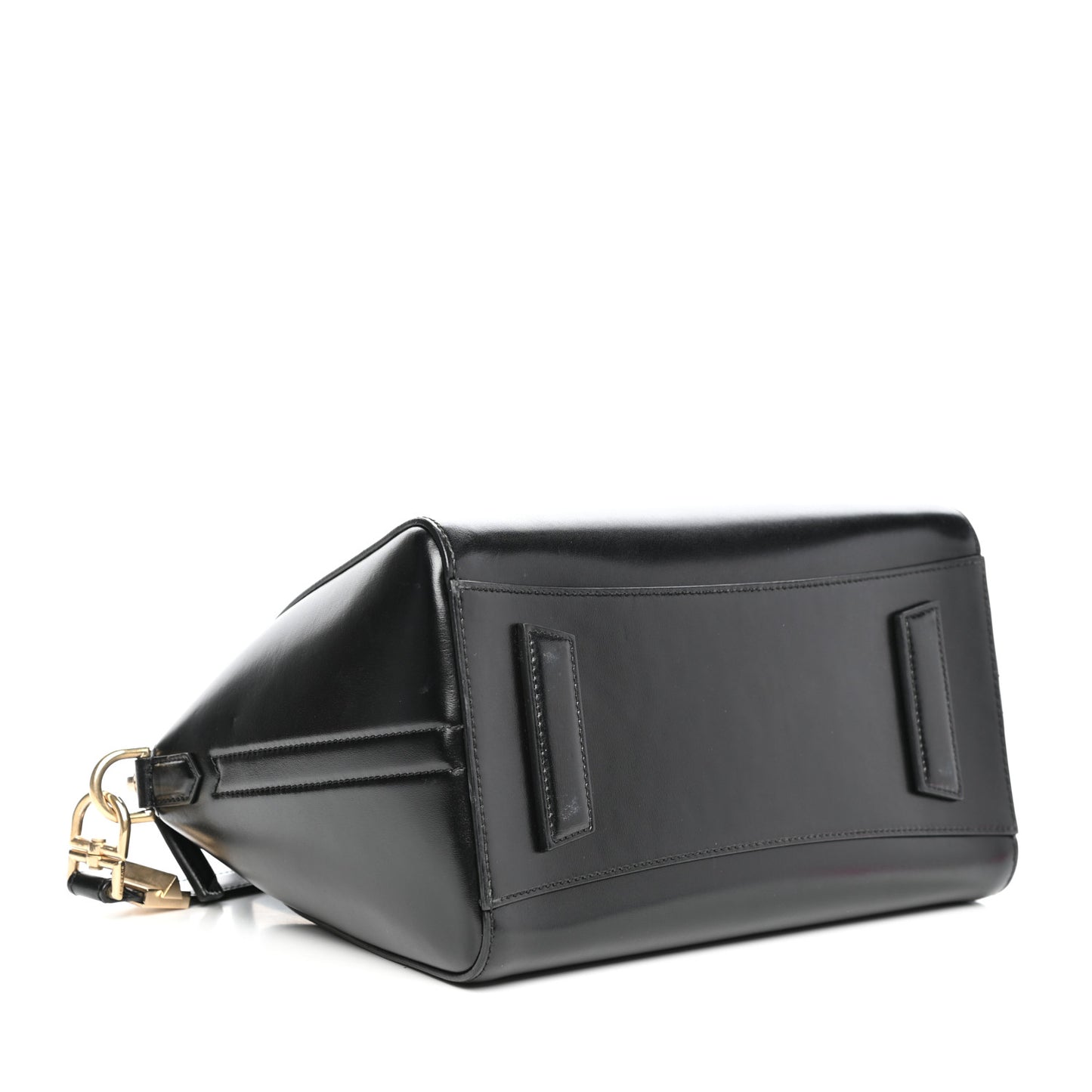 Shiny Lord Calfskin Small Antigona Black