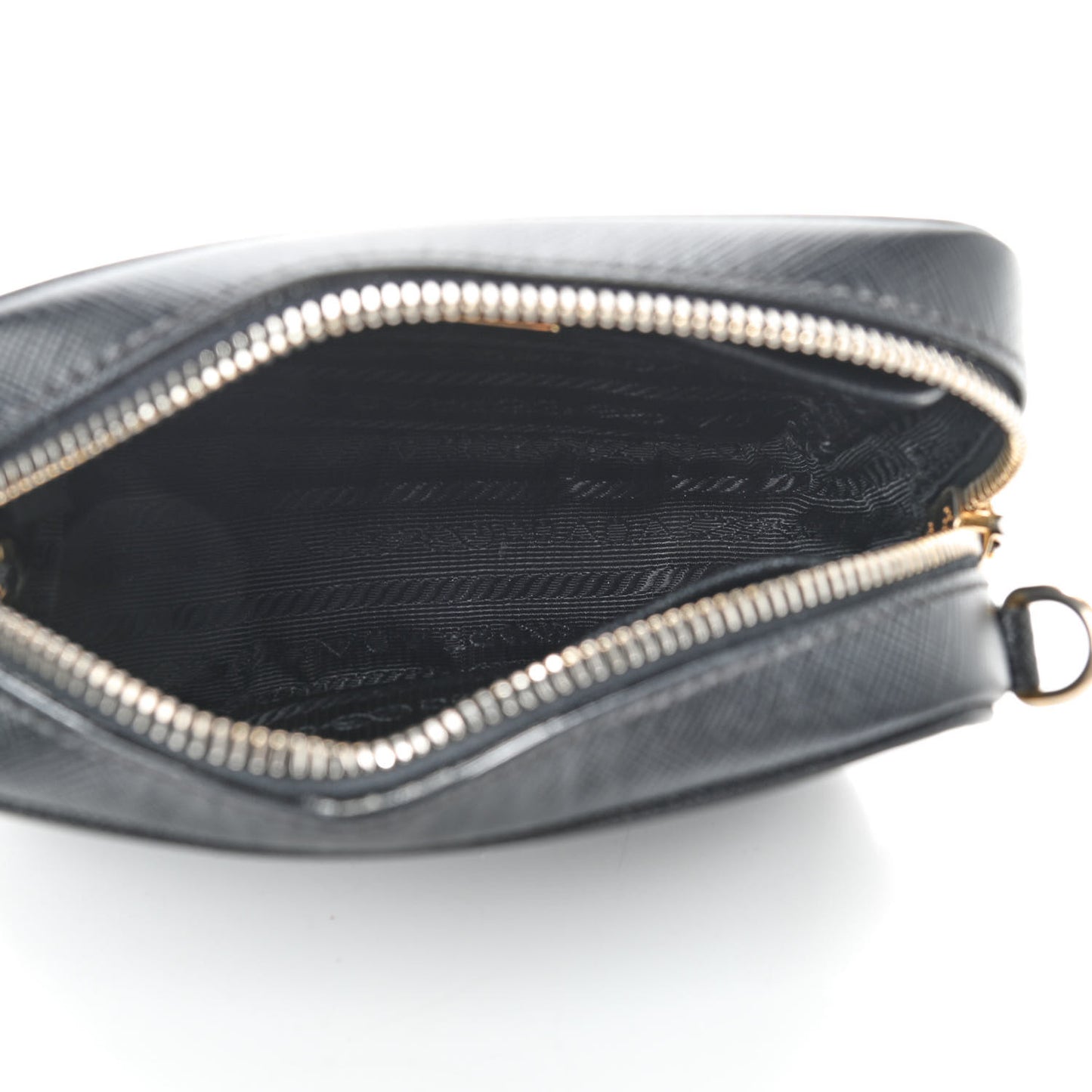 Saffiano Lux Small Camera Crossbody Bag Black