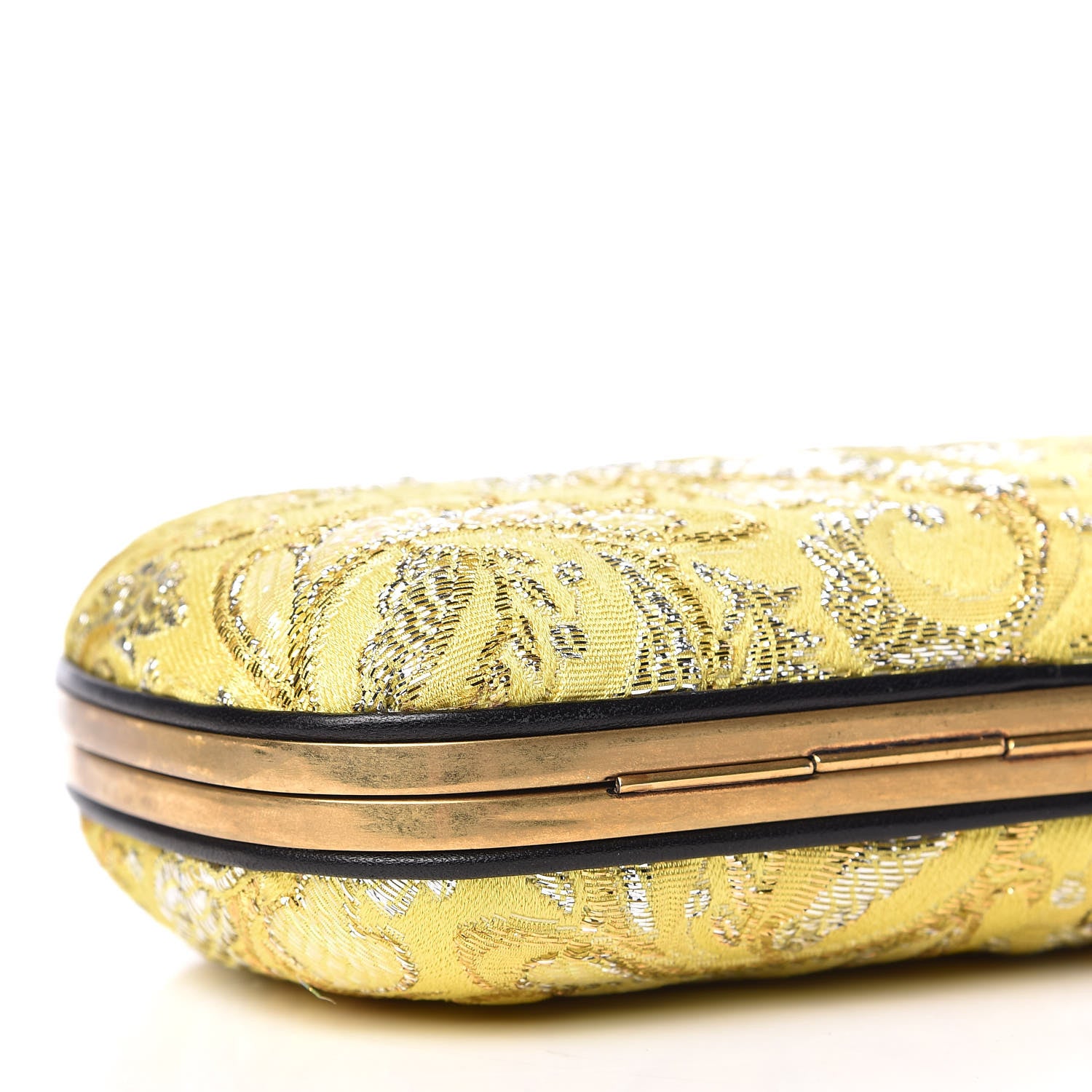 Gucci Brocade Floral Broadway Clutch Yellow 6 of 9