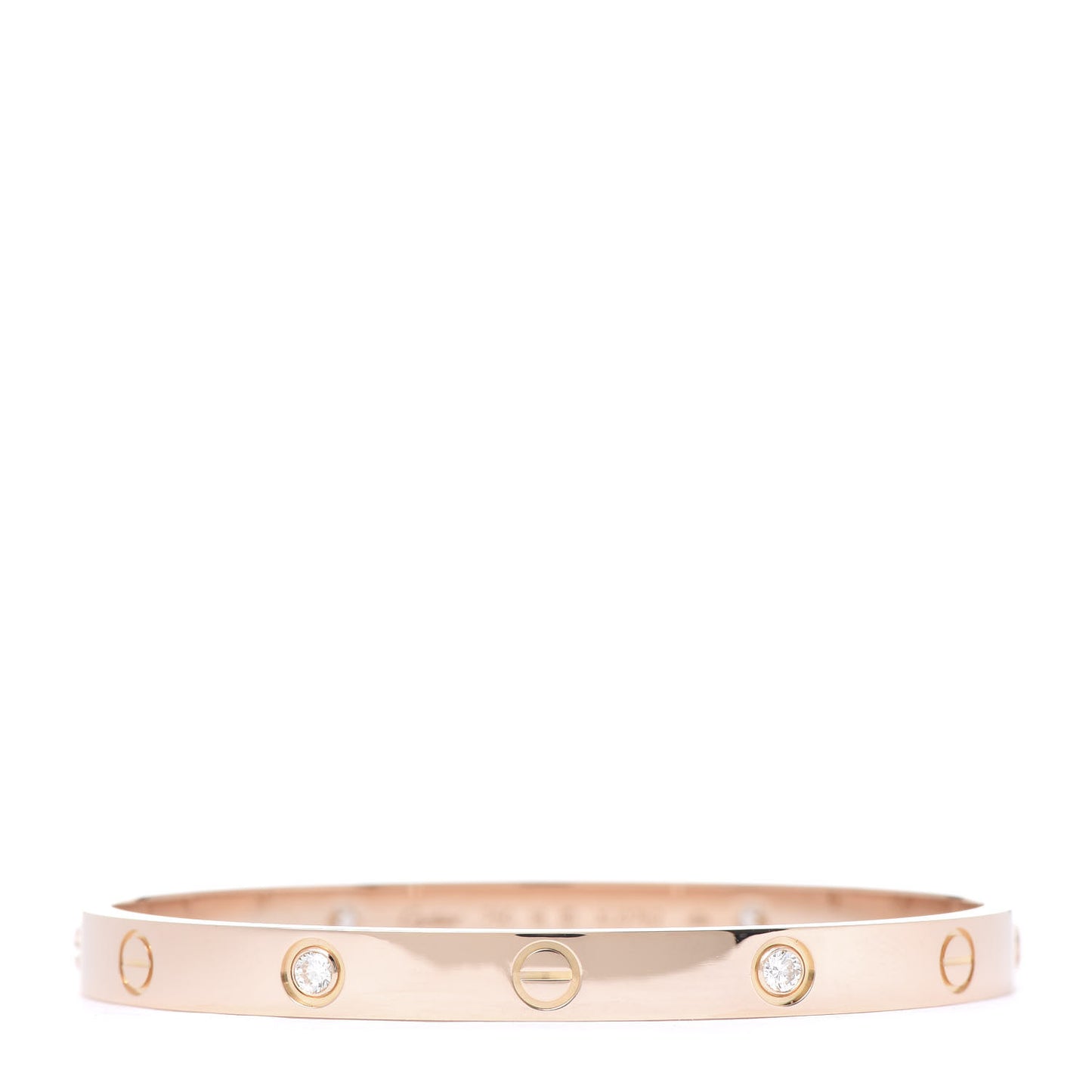 18K Pink Gold 4 Diamond LOVE Bracelet 18