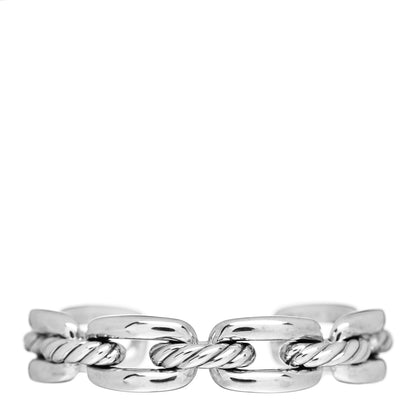 David Yurman Sterling Silver 14mm Wellesley Link Cuff Bracelet 1 of 4