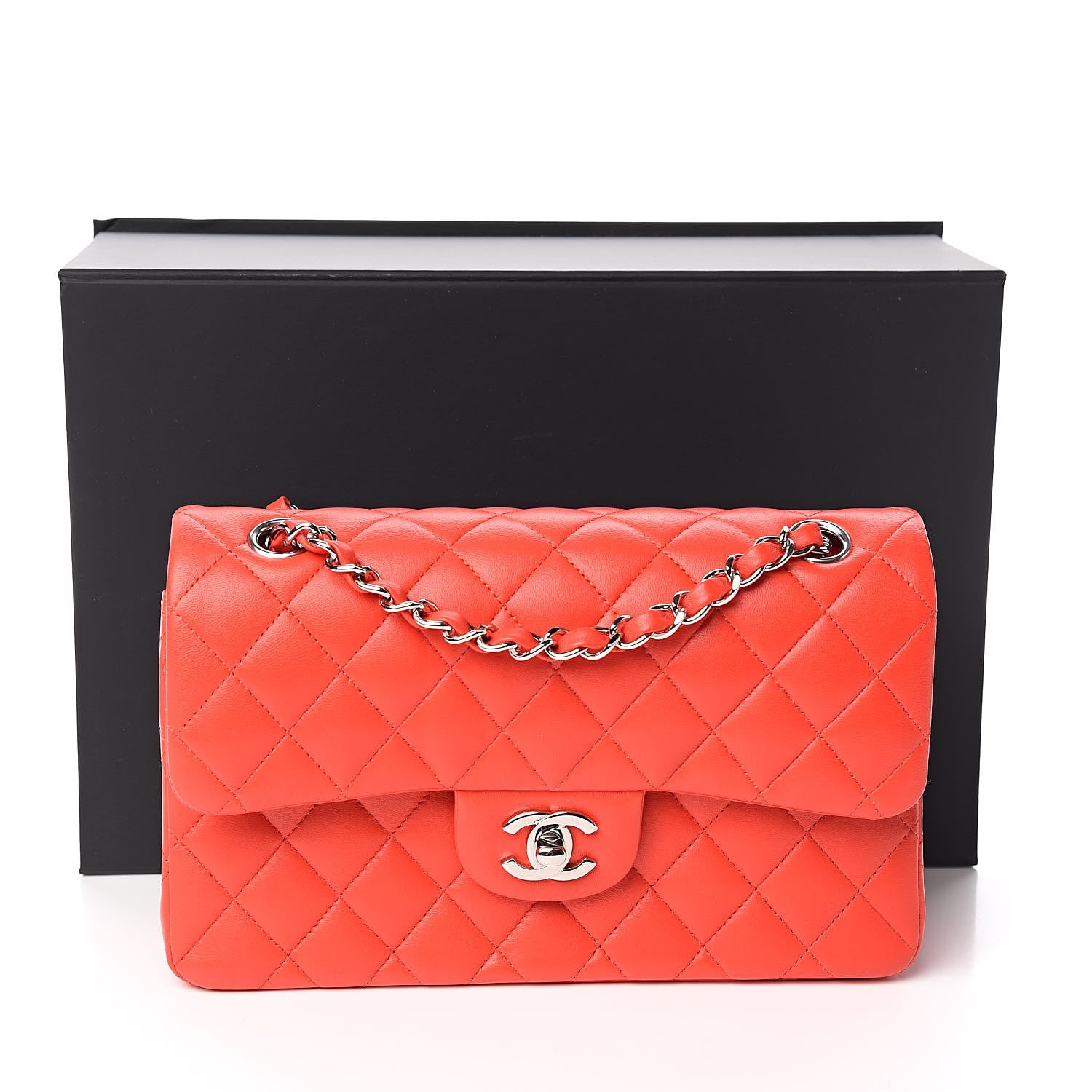 Chanel Lambskin Quilted Small Double Flap Red 11 of 11