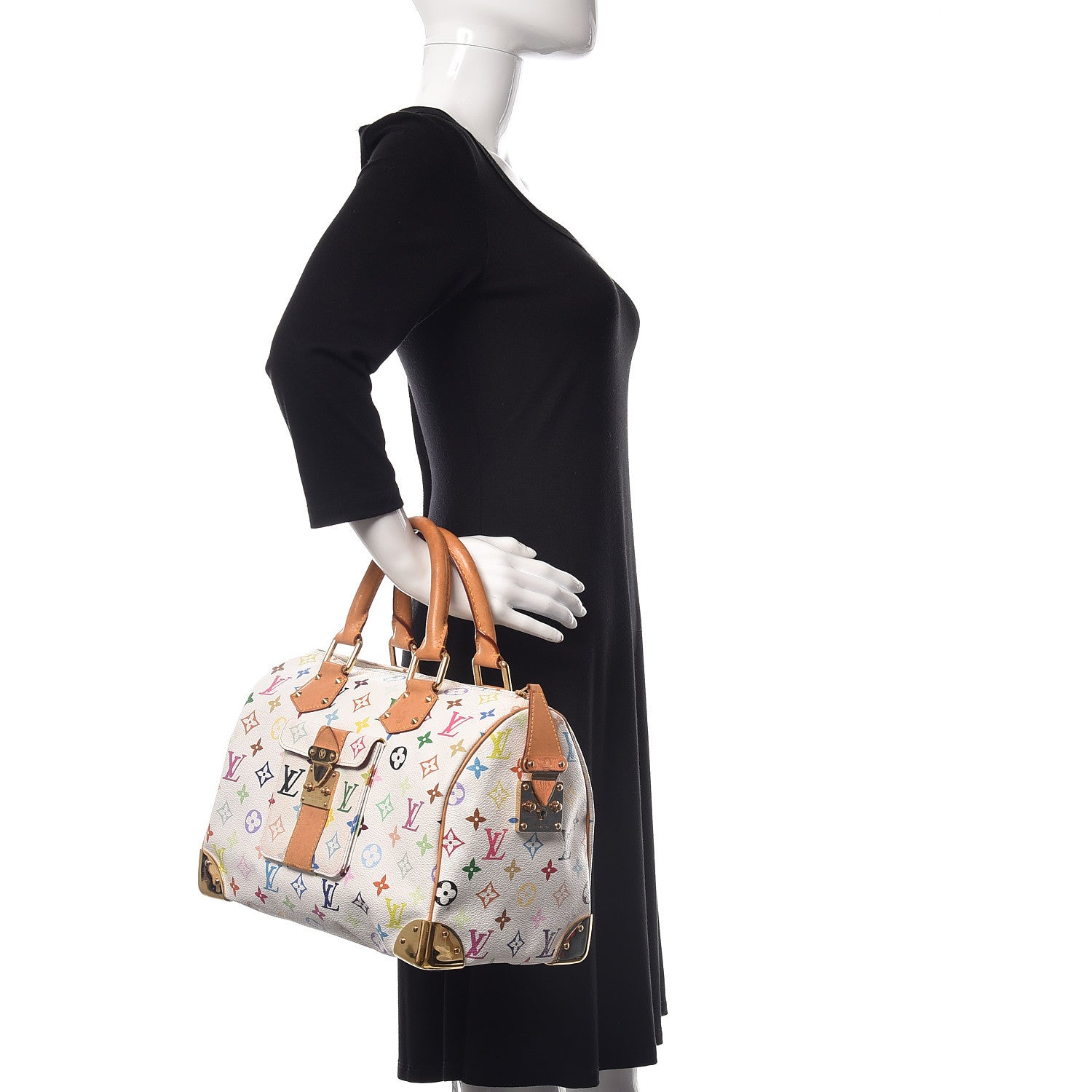 Louis Vuitton Monogram Multicolor Speedy 30 White 2 of 15
