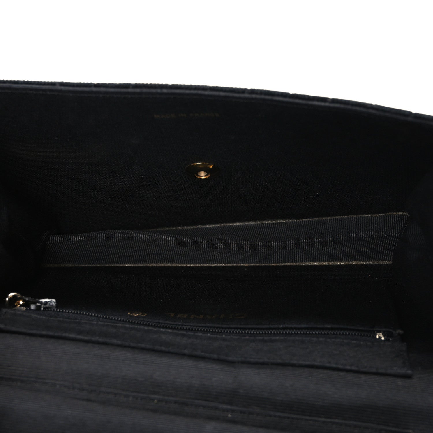 Chanel Velvet Vertical Horizontal Quilt Single Flap Black 5 of 10