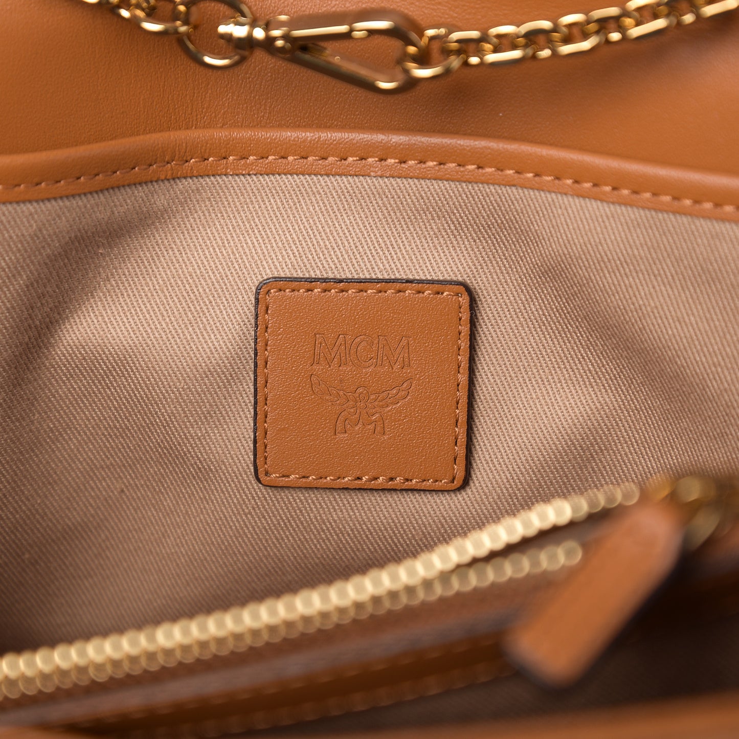 Visetos Medium Patricia Wallet On Chain Cognac