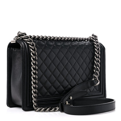 Chanel Calfskin Quilted New Medium Boy Flap Black 3 of 16